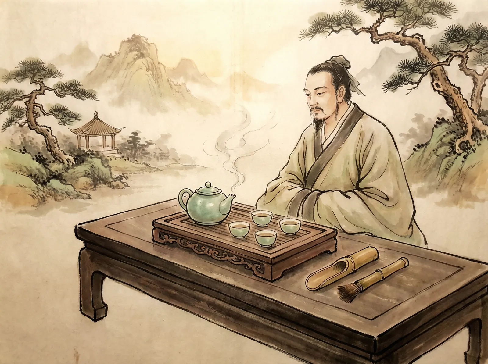 曹长卿 传统茶道品鉴场景